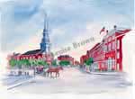 Portsmouth Market Square Painting by Denise Brown